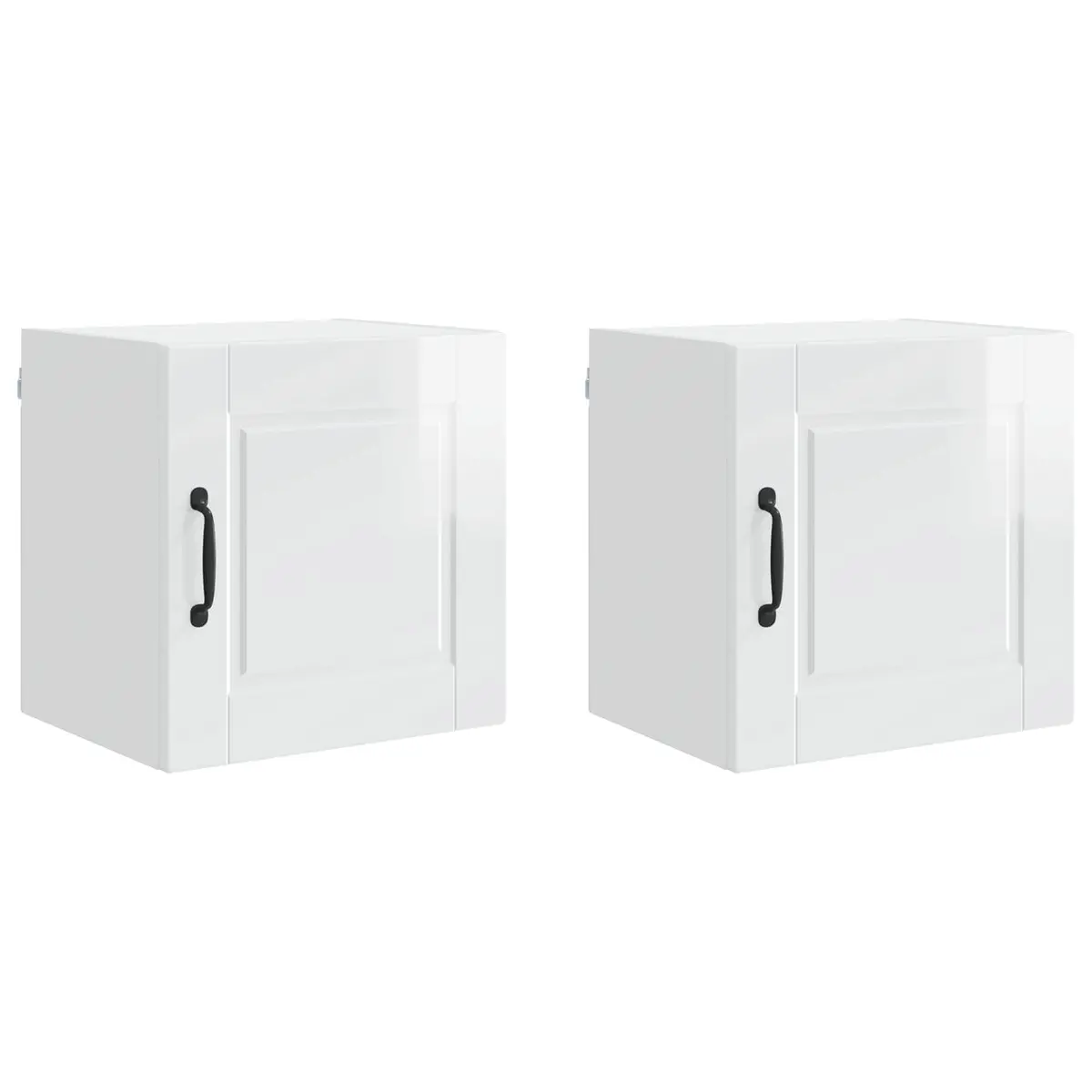 Wall Cabinet Kitchen Storage 40x31x40cm High Gloss White 2 Piece