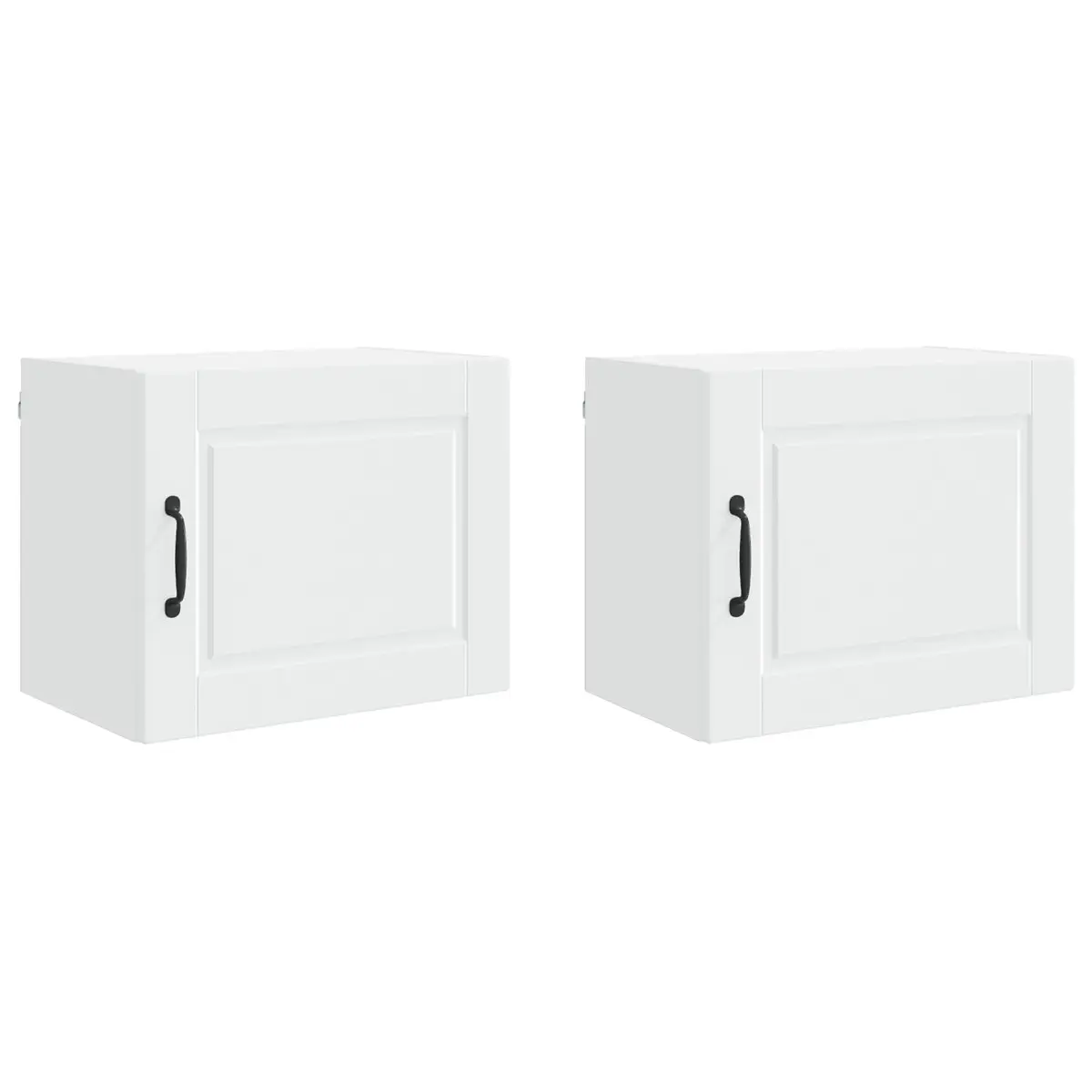 Wall Cabinet Kitchen Storage White 50 x 31 x 40 cm Set of 2