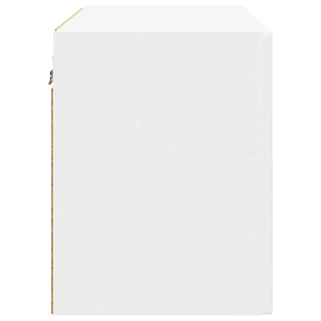Wall Cabinet Kitchen Storage 60x31x40cm White Engineered Wood Shelf Organizer