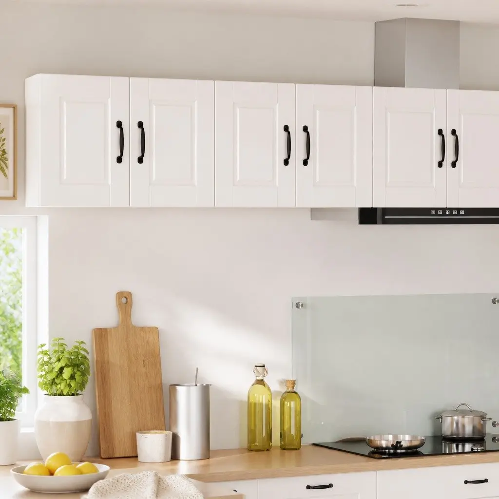 Wall Cabinet Kitchen Storage 60x31x40cm White 2 Pcs Engineered Wood