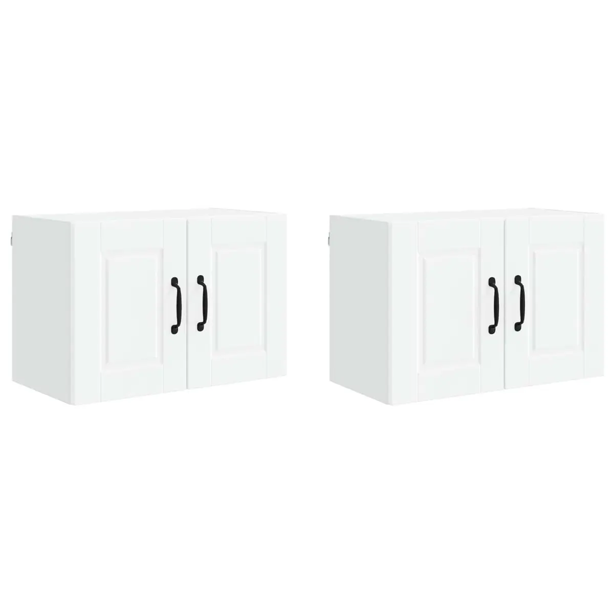 Wall Cabinet Kitchen Storage 60x31x40cm White 2 Pcs Engineered Wood