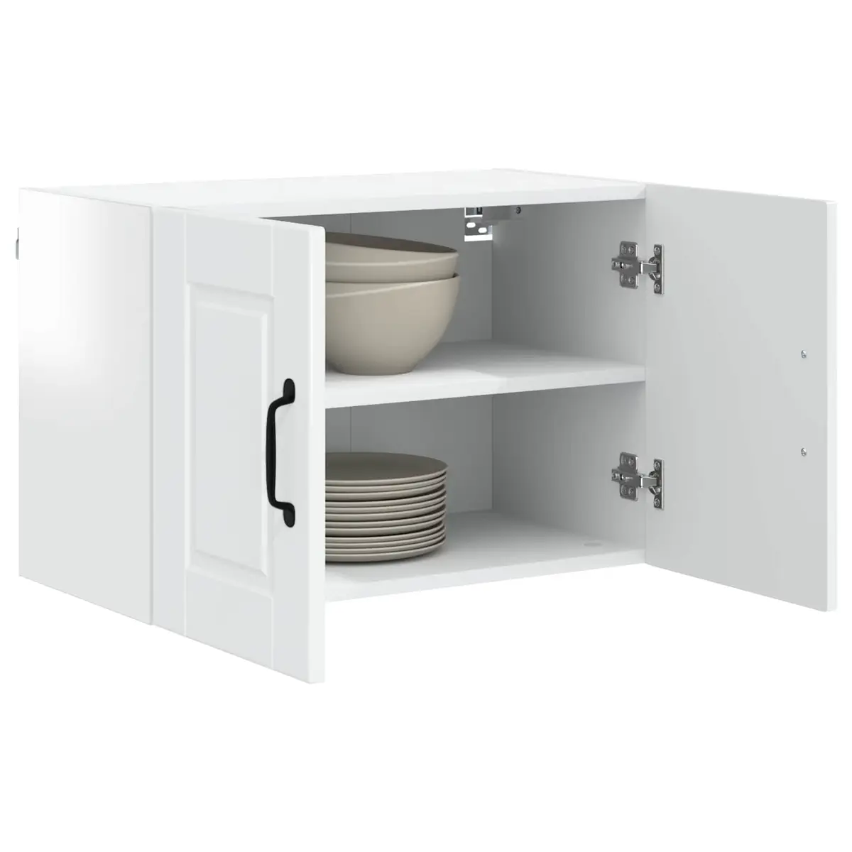 Wall Cabinet High Gloss White Kitchen Storage 60 x 31 x 40 cm