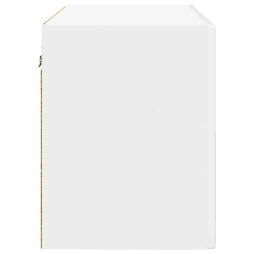Wall Cabinet Kitchen Storage 60cm High Gloss White Engineered Wood Modern 2 Pack