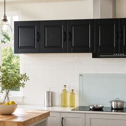 Reliable Black Kitchen Storage Cabinet 80x31x40cm