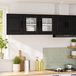 Value-Driven Black Wall Glass Cabinet 80x31x40cm