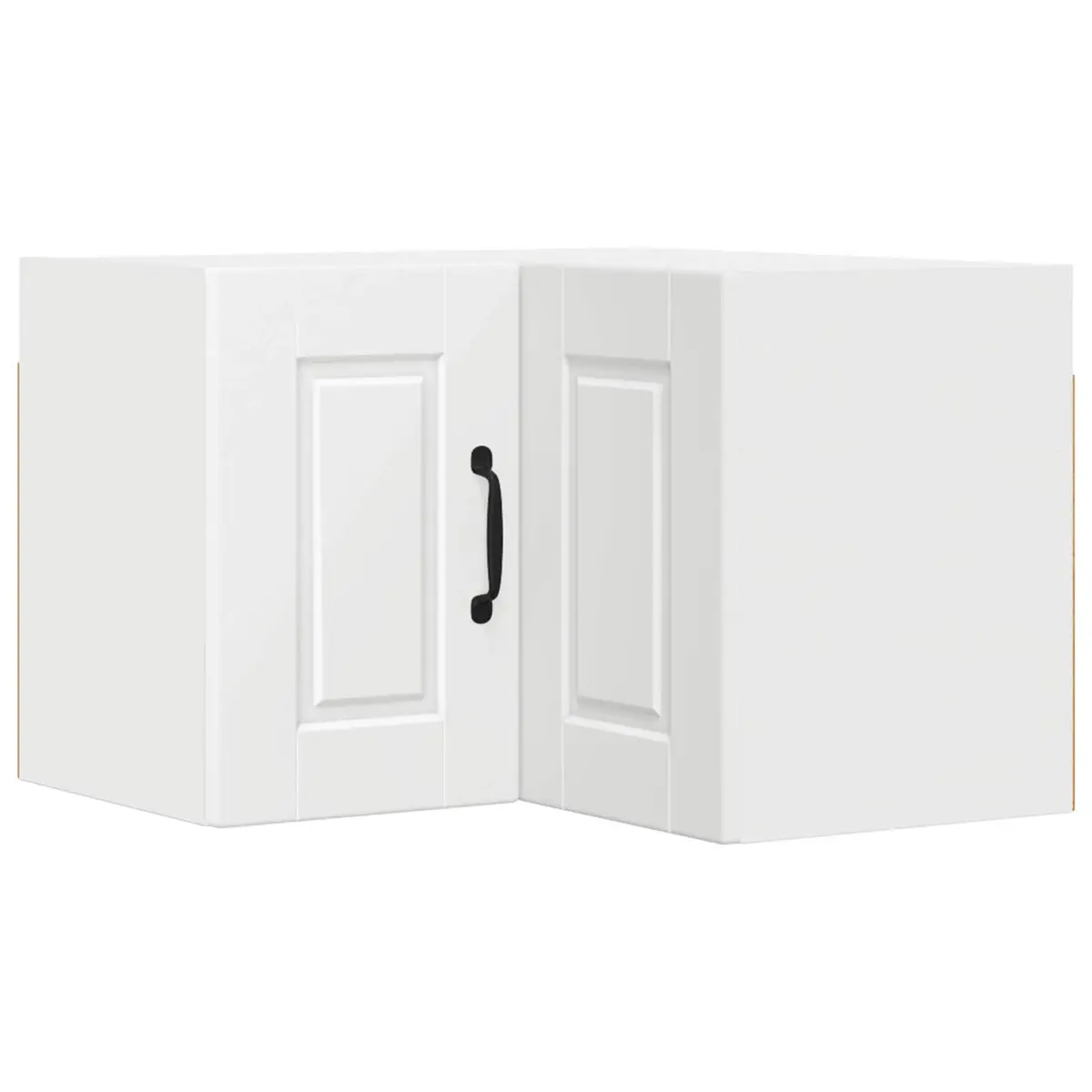 Wall Corner Cabinet Kitchen Storage White Engineered Wood Organizer Shelves Compartments