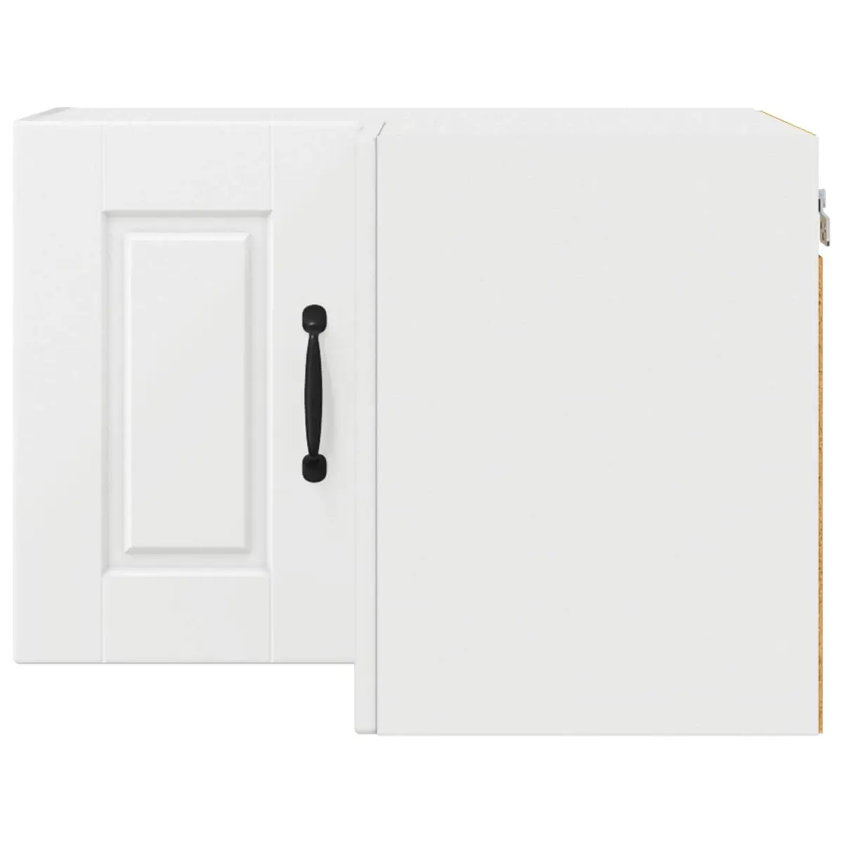 Wall Corner Cabinet Kitchen Storage White Engineered Wood Organizer Shelves Compartments
