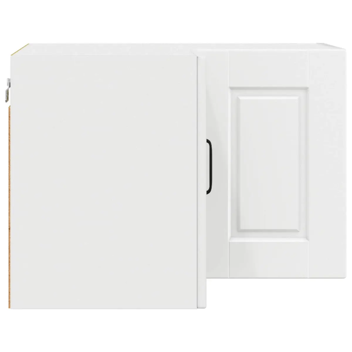 Wall Corner Cabinet Kitchen Storage White Engineered Wood Organizer Shelves Compartments