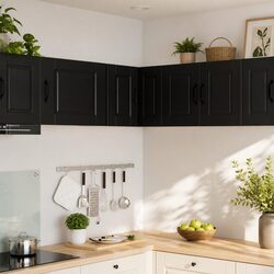 Practical Black Kitchen Corner Cabinet for Everyday Use