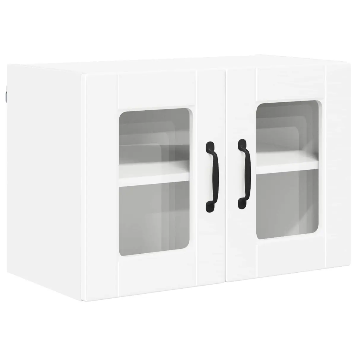 Wall Glass Cabinet Kitchen Storage 60x31x40cm White
