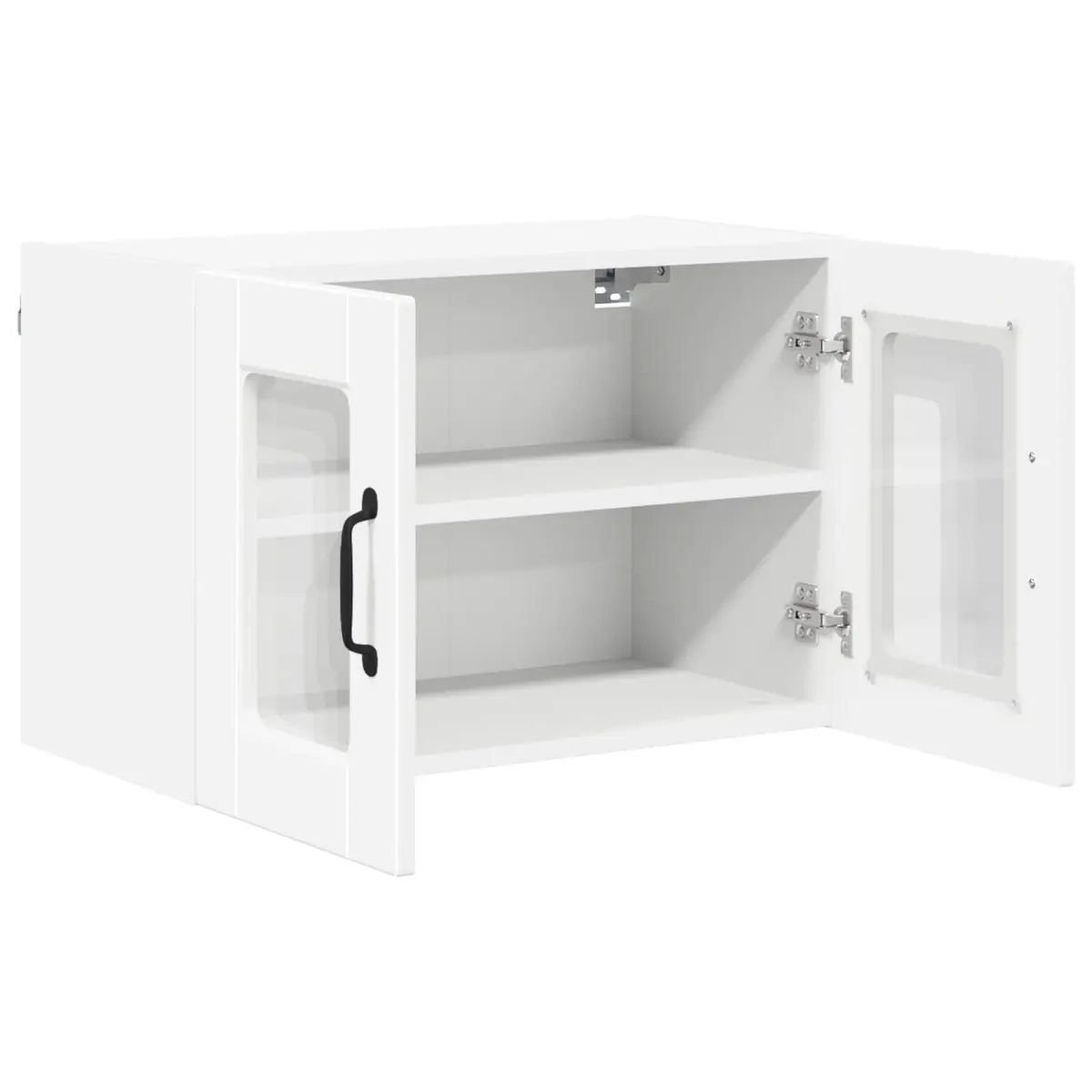 Wall Glass Cabinet Kitchen Storage 60x31x40cm White