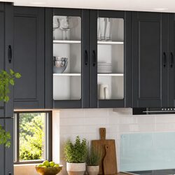Black Wall Glass Cabinet: Practical Storage Solution for Your Kitchen