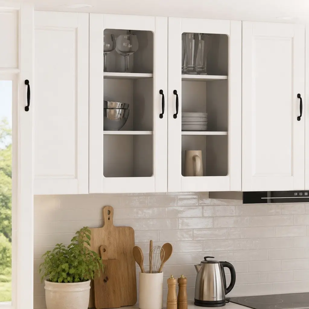 Wall Mounted Kitchen Cabinet Storage Shelves 40 x 31 x 80 cm High Gloss White