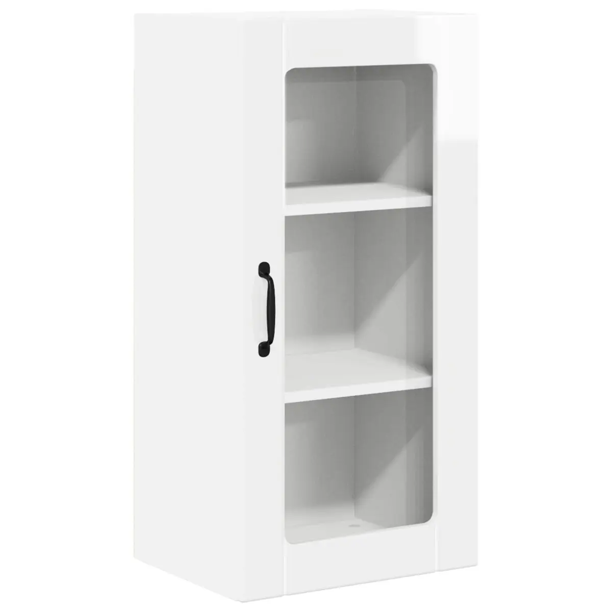 Wall Mounted Kitchen Cabinet Storage Shelves 40 x 31 x 80 cm High Gloss White