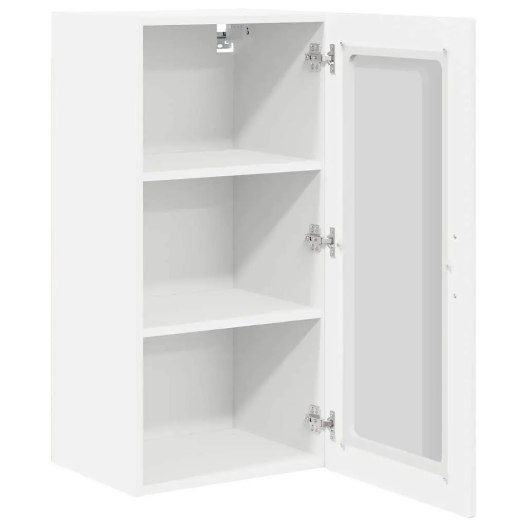Wall Mounted Kitchen Cabinet Storage Shelves 40 x 31 x 80 cm High Gloss White