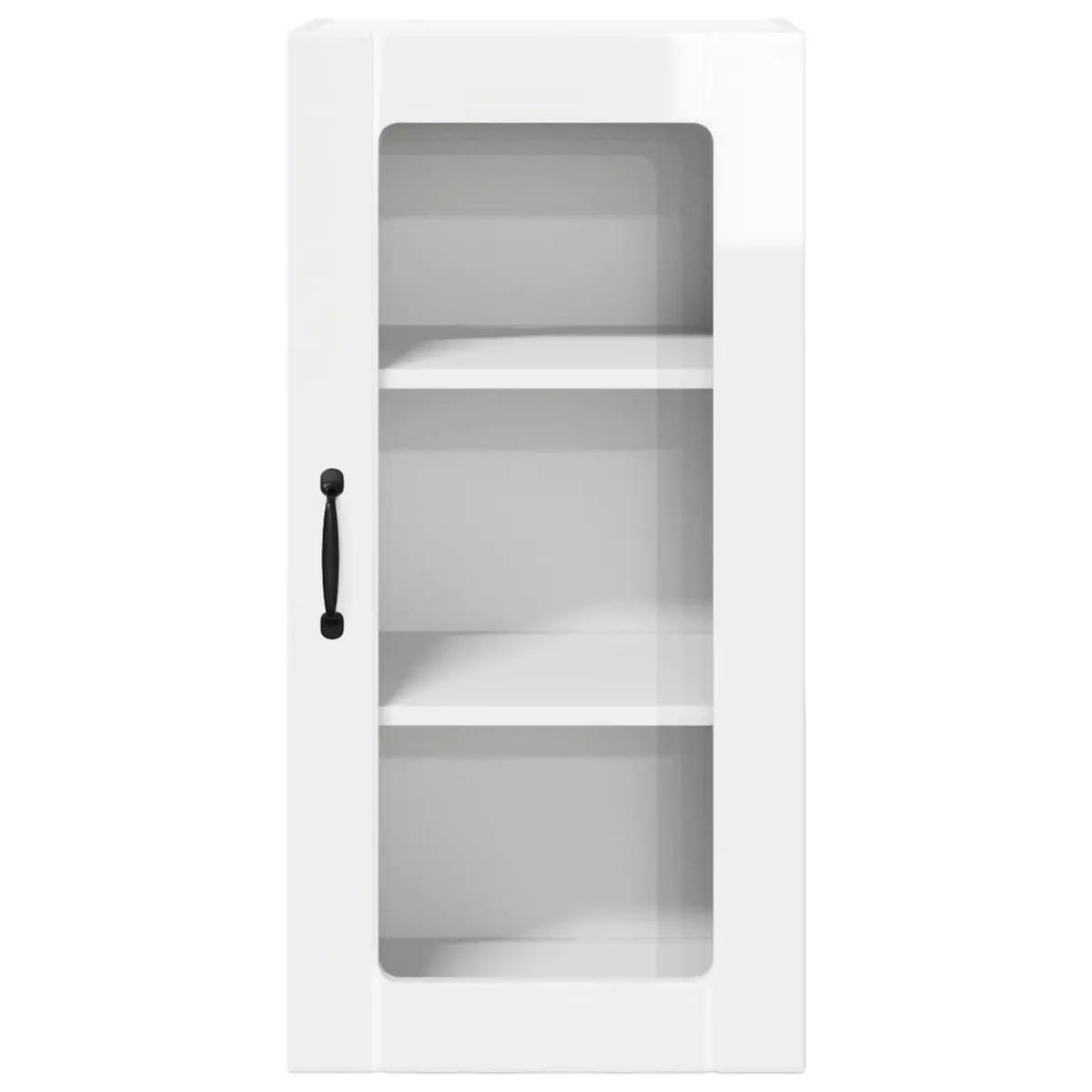 Wall Mounted Kitchen Cabinet Storage Shelves 40 x 31 x 80 cm High Gloss White