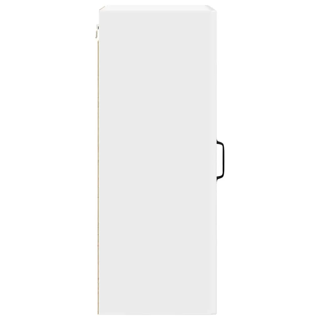 Wall Mounted Kitchen Cabinet Storage Shelves 40 x 31 x 80 cm High Gloss White
