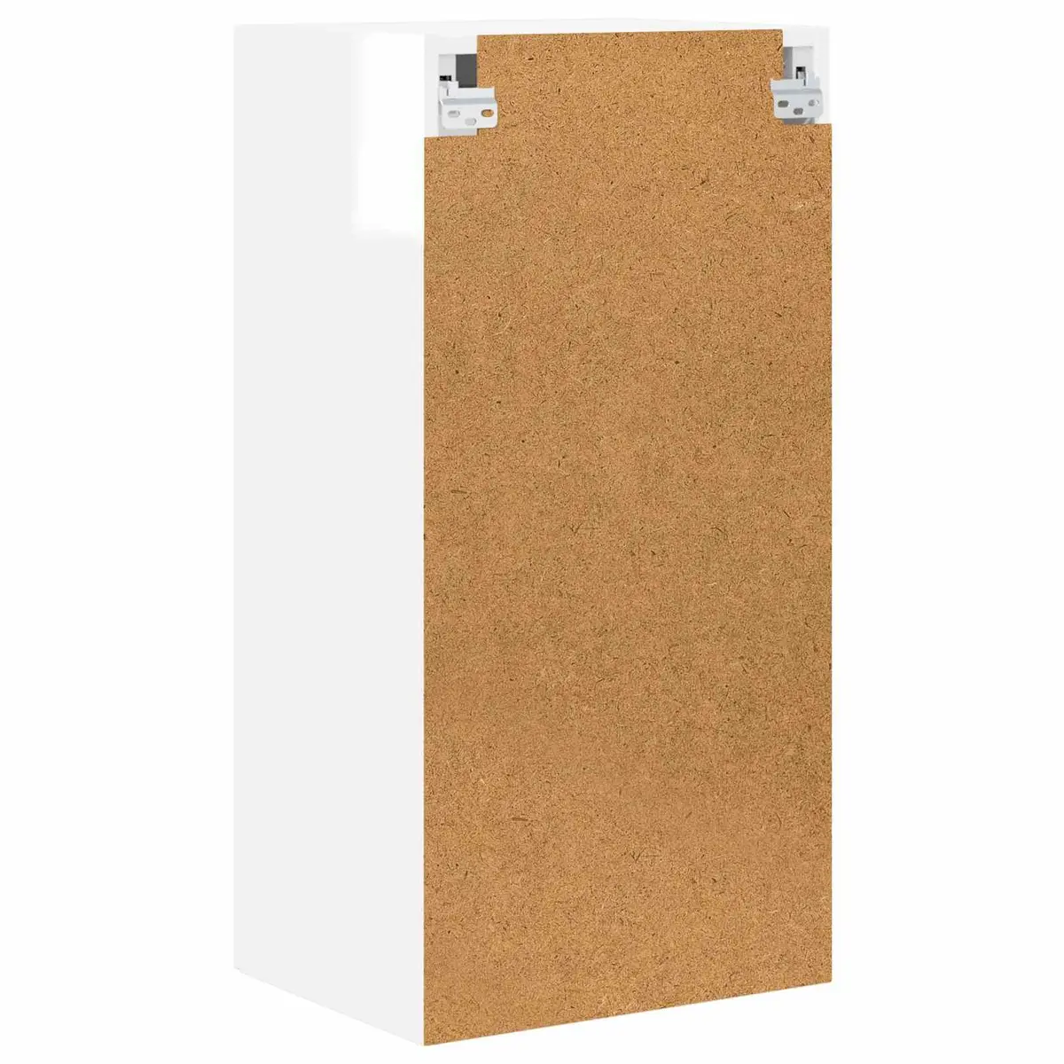 Wall-Mounted Kitchen Cabinet 2-Piece High Gloss White Storage Shelving Unit