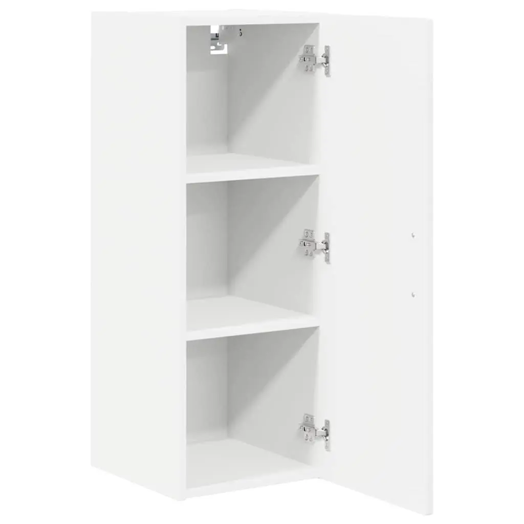 Wall Cabinet Kitchen Storage Unit White Engineered Wood Mounted Shelves