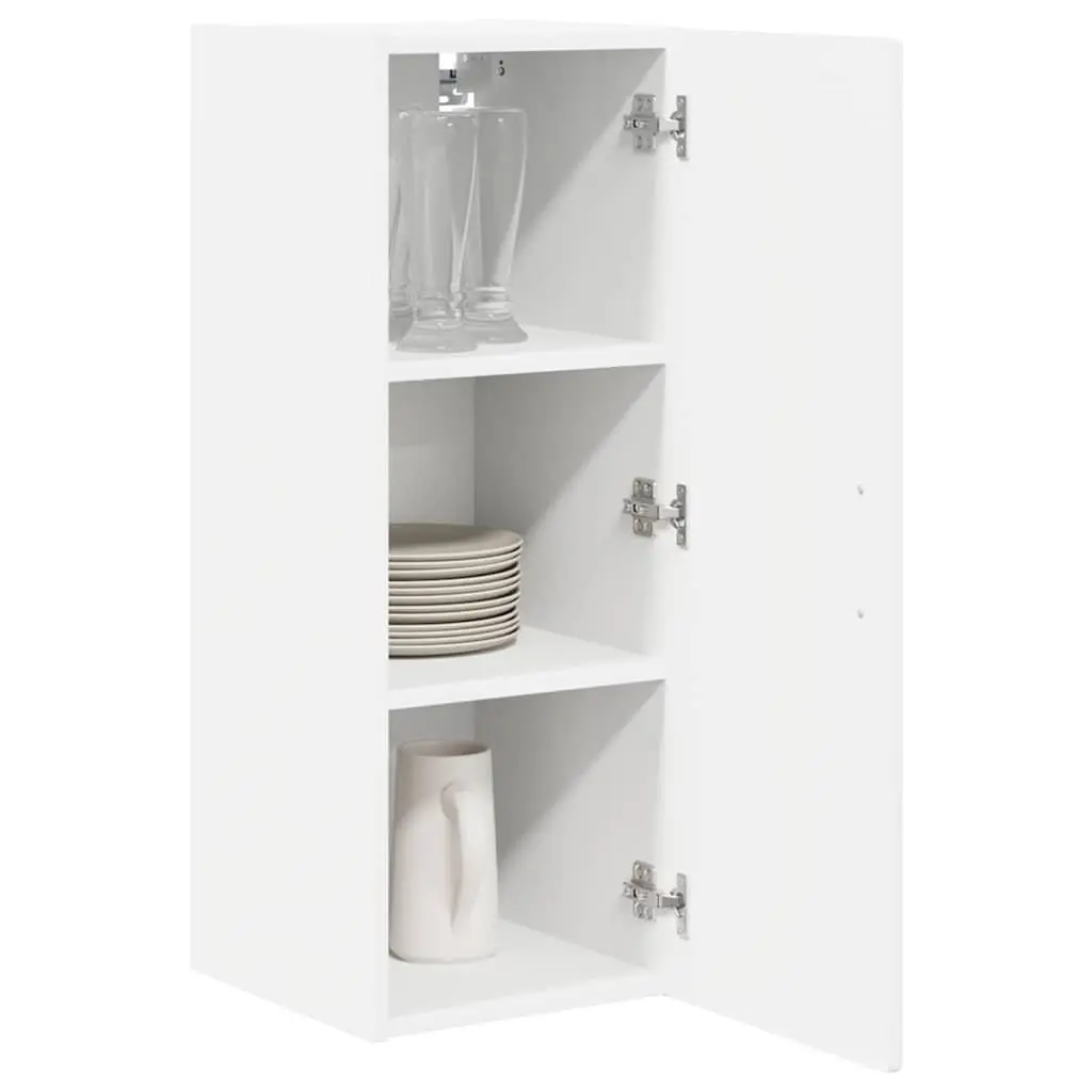 Wall Cabinet 2 Pcs Kitchen Storage High Gloss White 30x31x80cm Modern Shelves