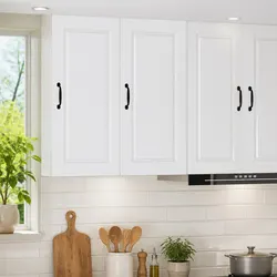 Practical White Wall Cabinet for Organized Kitchen Living