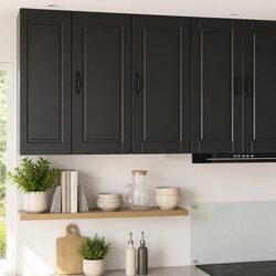 Versatile Black Wall Cabinet for Your Kitchen