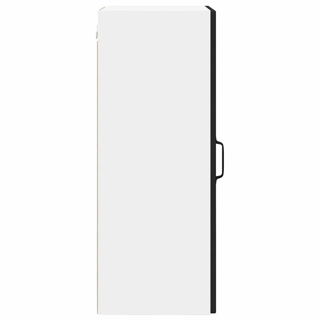 Wall Cabinet Kitchen Storage Black 40x31x80cm Engineered Wood Shelves Organiser