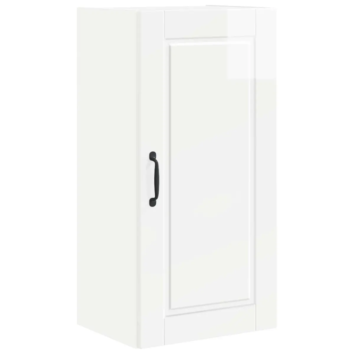Wall Cabinet Kitchen Storage High Gloss White Modern Shelves Compartments