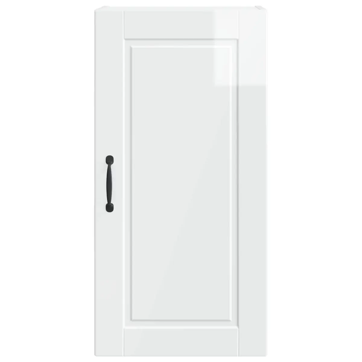 Wall Cabinet Kitchen Storage High Gloss White Modern Shelves Compartments