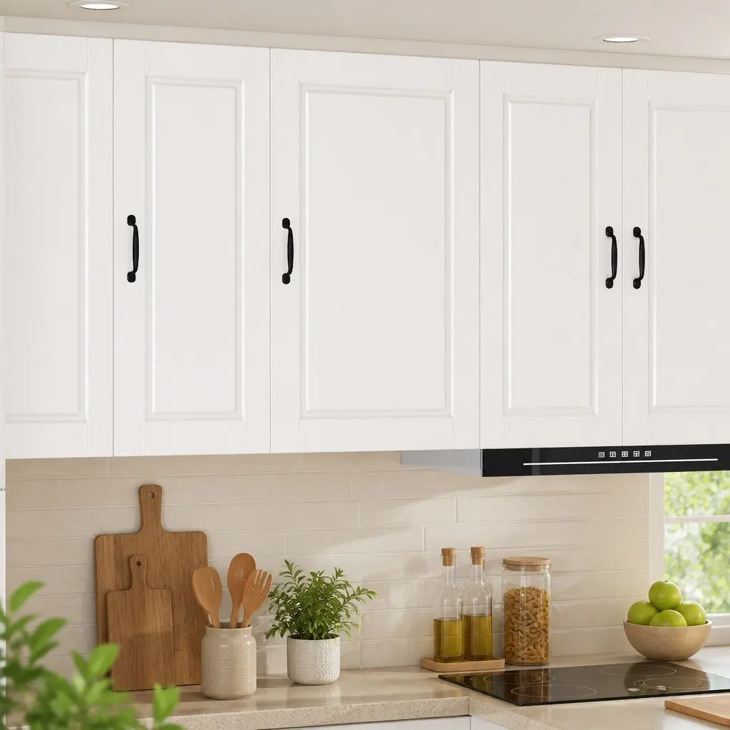 Wall Cabinet Kitchen Storage 50 x 31 x 80 cm White Engineered Wood Shelves