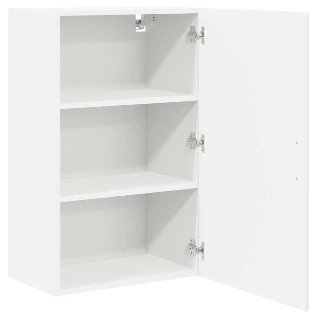 Wall Cabinet Kitchen Storage 50 x 31 x 80 cm White Engineered Wood Shelves