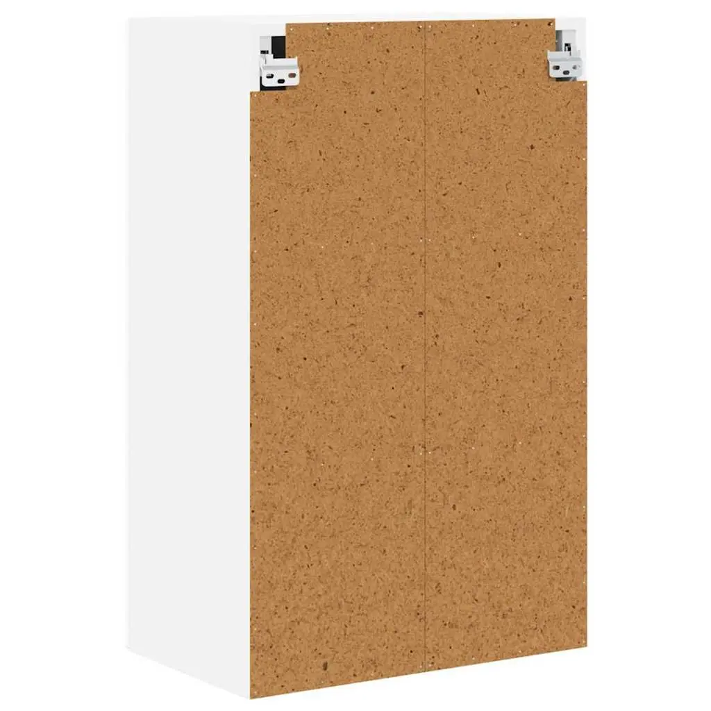 Wall Cabinet Kitchen Storage 50 x 31 x 80 cm White Engineered Wood Shelves