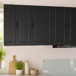 Practical Black Wall Cabinet for Every Kitchen