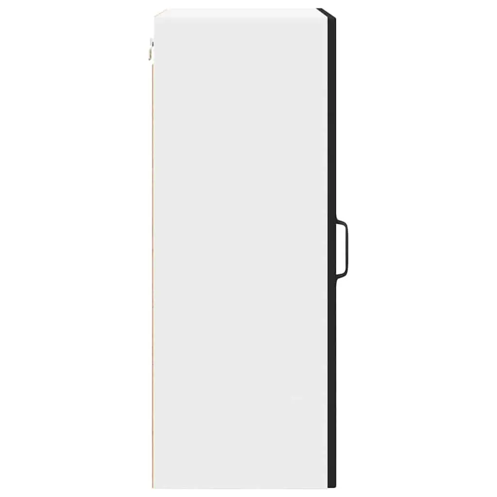 Black Wall Cabinet Kitchen Storage Cupboard 50 x 31 x 80 cm Wall Mounted Unit