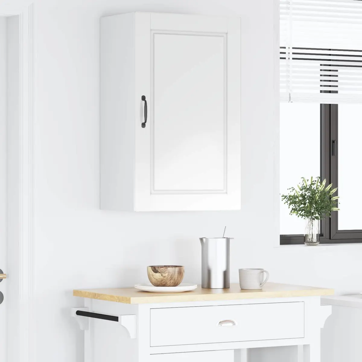 Wall Cabinet Kitchen Storage 50 x 31 x 80 High Gloss White