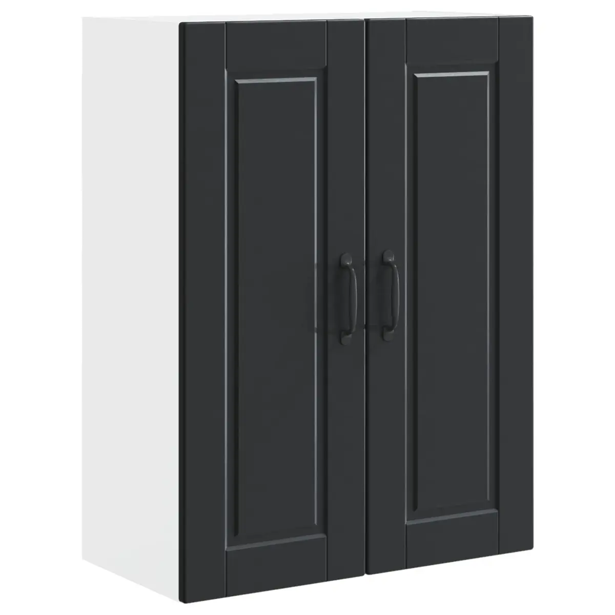 Kitchen Wall Cabinet in Black Engineered Wood 60x31x80cm