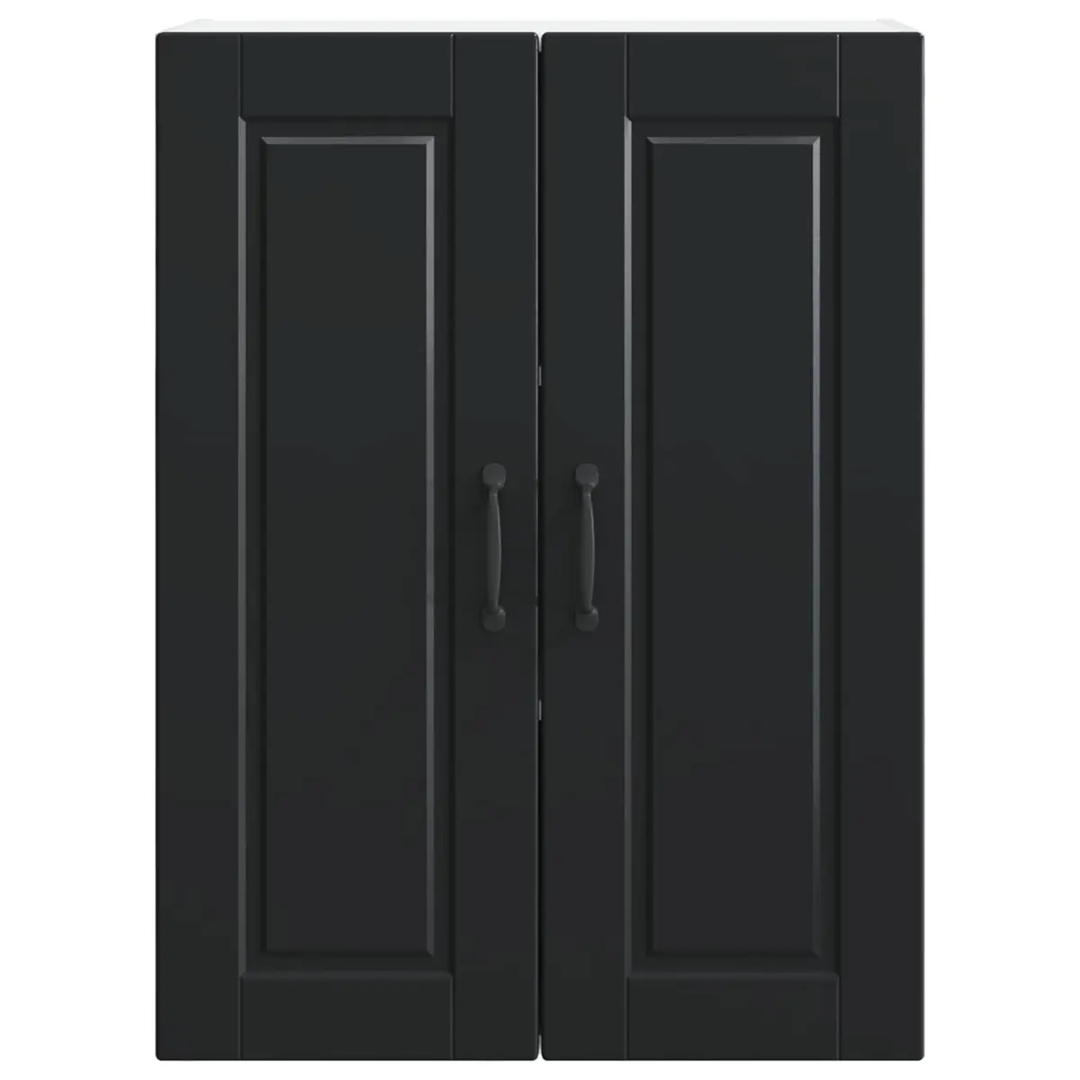 Kitchen Wall Cabinet in Black Engineered Wood 60x31x80cm
