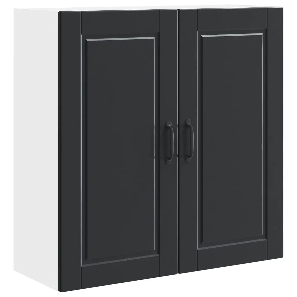 Wall Cabinet Kitchen Storage Engineered Wood 80x31x80cm Black