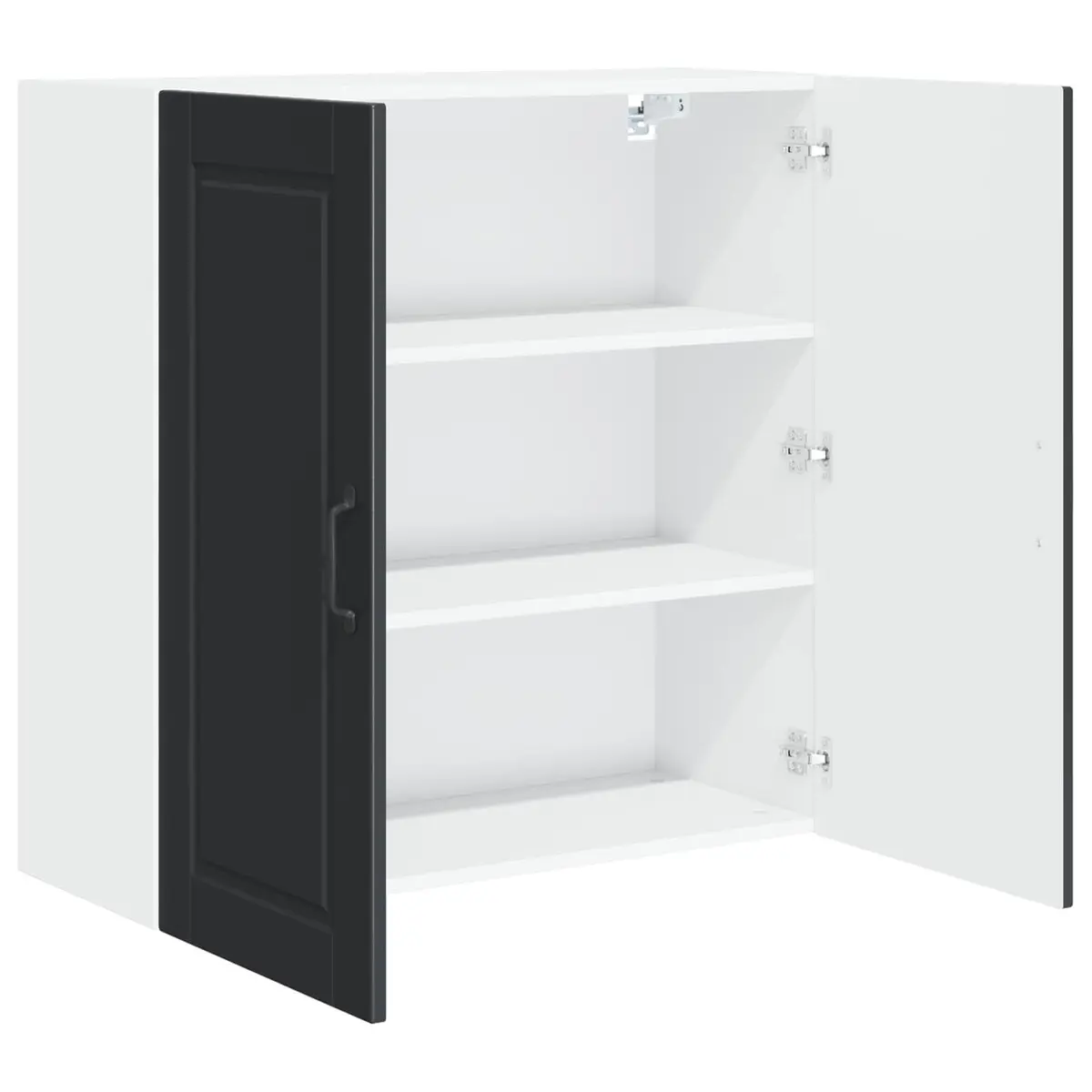 Wall Cabinet Kitchen Storage Engineered Wood 80x31x80cm Black