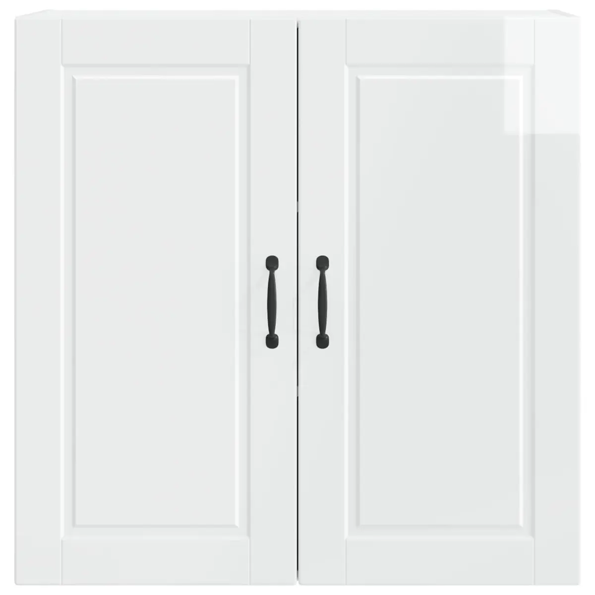 Wall Cabinet Kitchen Storage High Gloss White Engineered Wood Modern 80x31x80cm