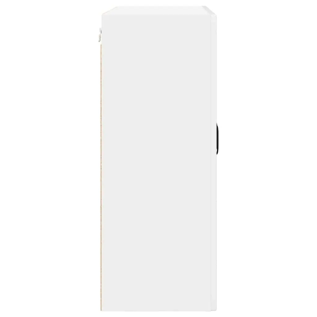 Wall Glass Cabinet Kitchen Storage Wall-Mounted 80 x 31 x 80 cm High Gloss White