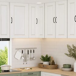Practical White Kitchen Cabinet with Ample Storage