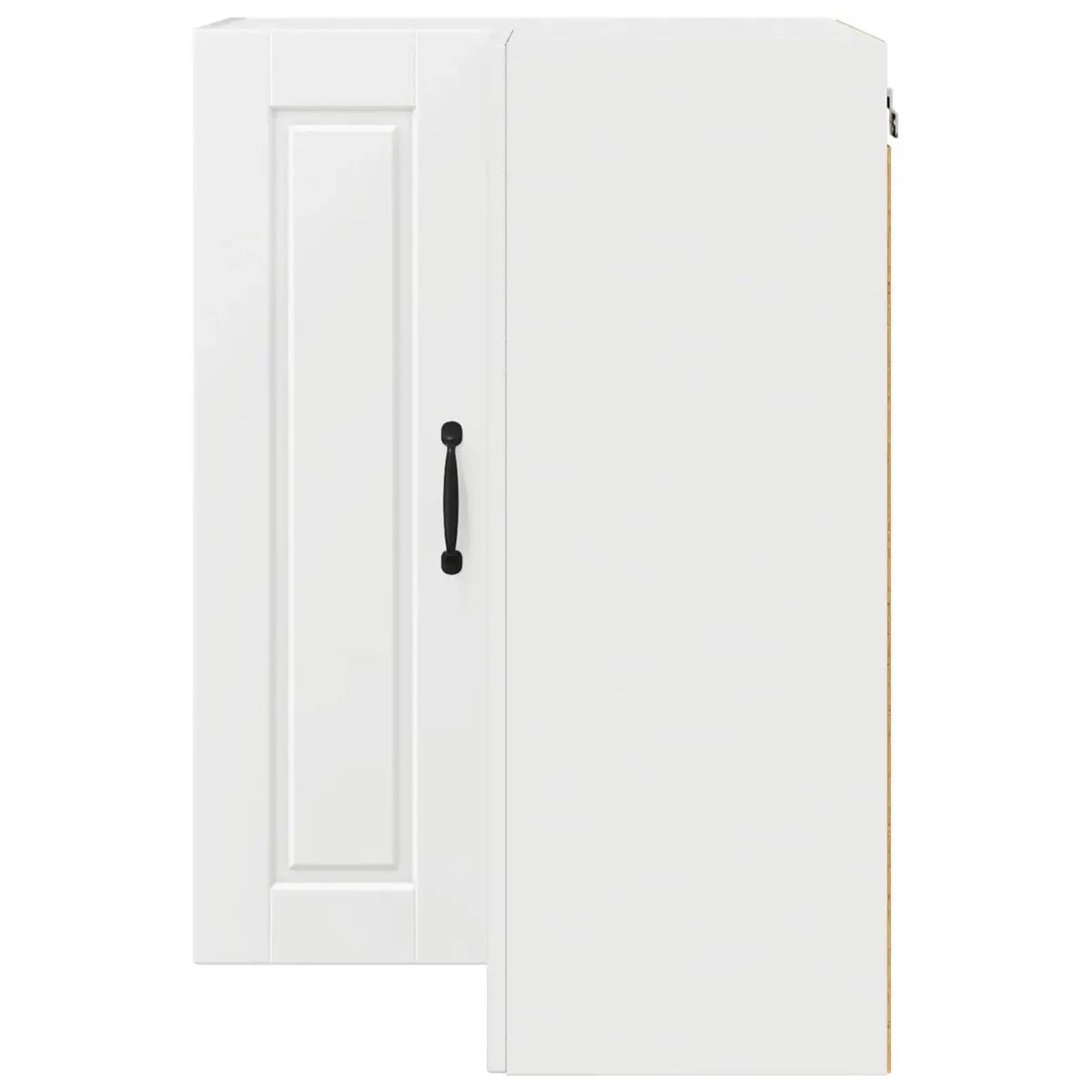 Wall Corner Kitchen Cabinet White 57x57x80cm Storage Shelves