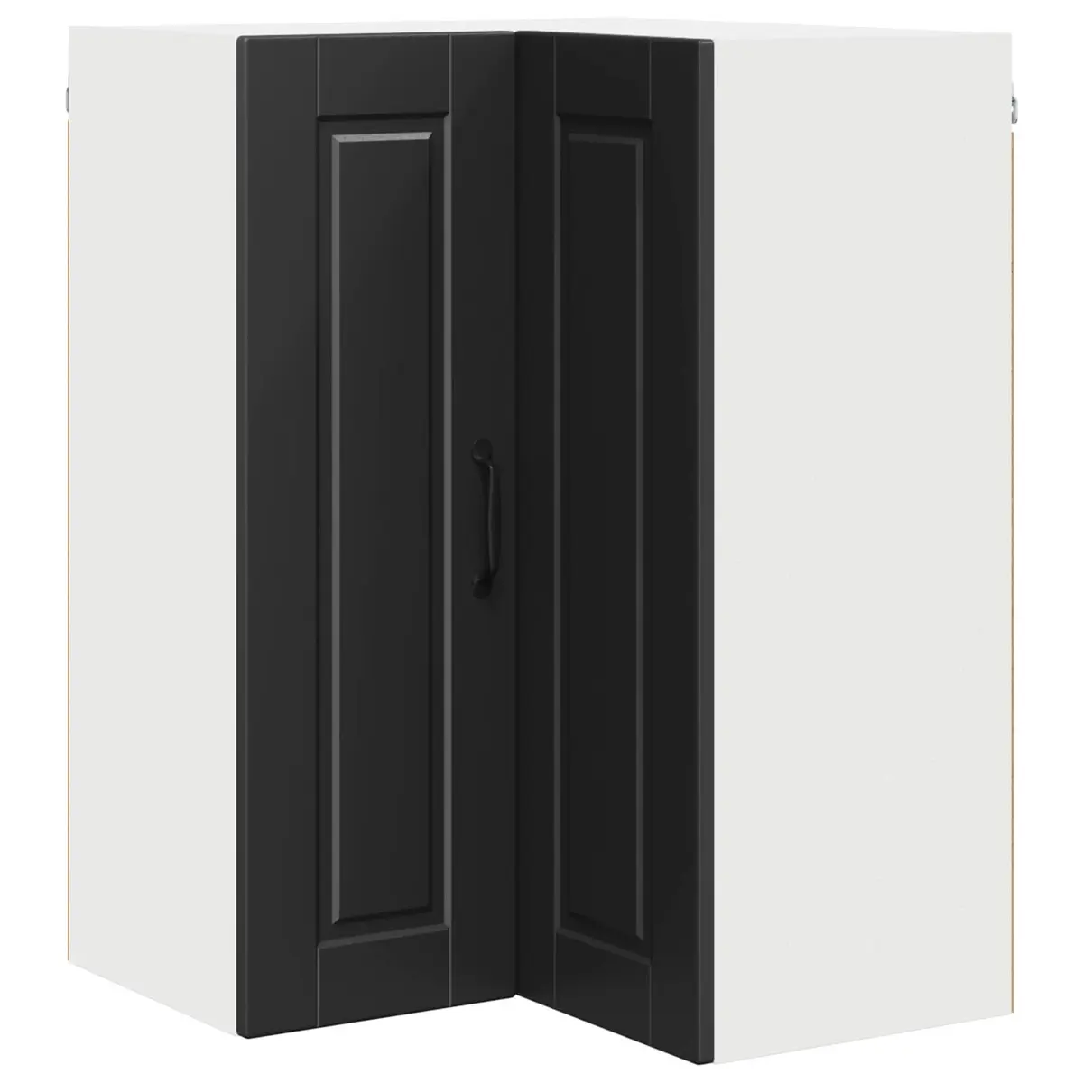 Wall Corner Kitchen Cabinet Storage Shelves Organiser Unit 57x57x80cm Black