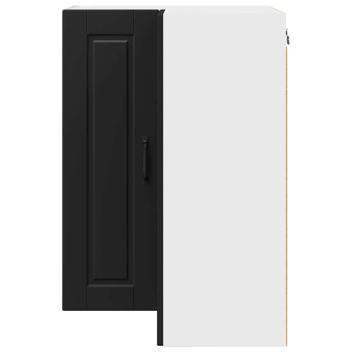 Wall Corner Kitchen Cabinet Storage Shelves Organiser Unit 57x57x80cm Black