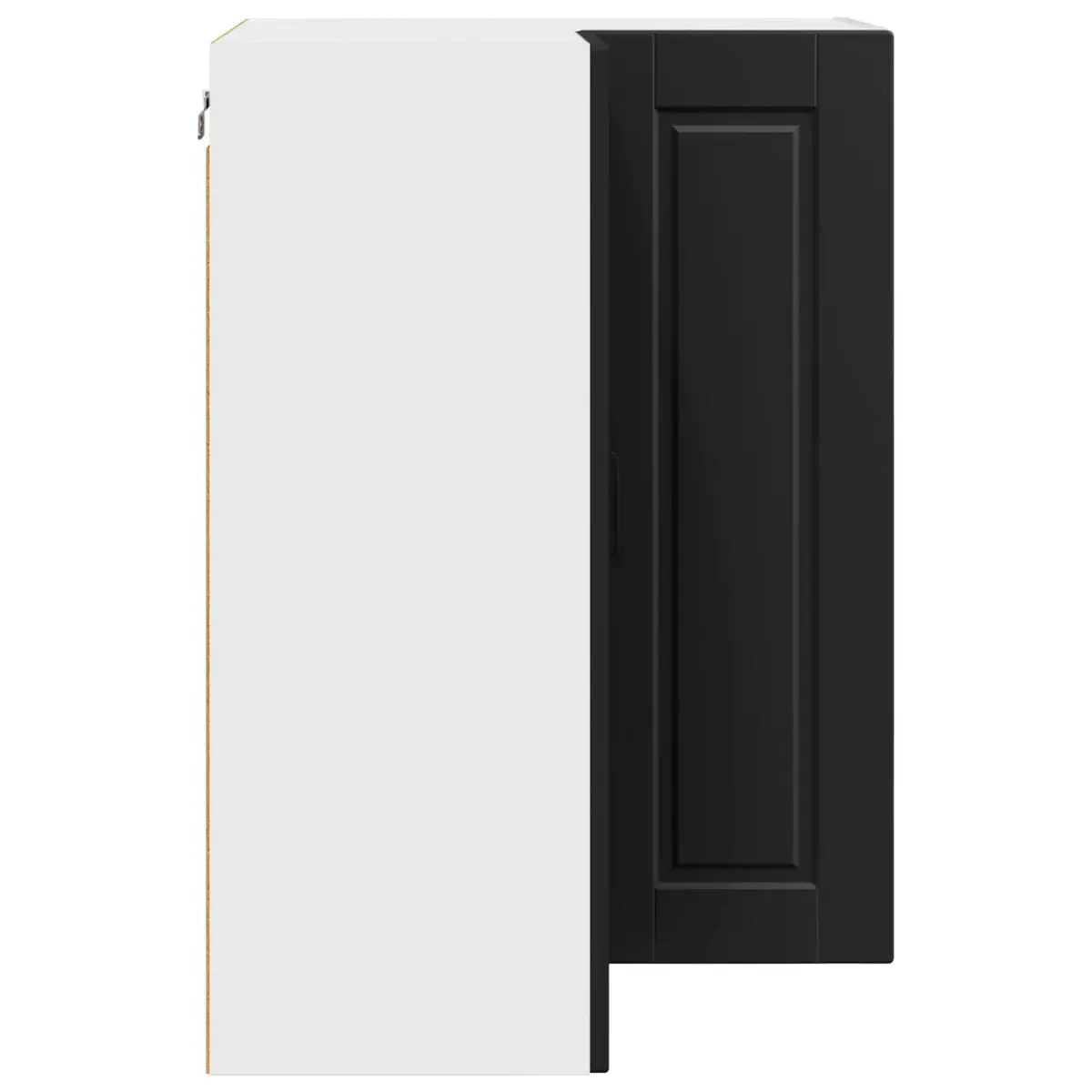 Wall Corner Kitchen Cabinet Storage Shelves Organiser Unit 57x57x80cm Black