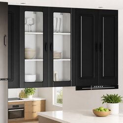 Reliable Black Wall Cabinet: Organise Your Kitchen Easily