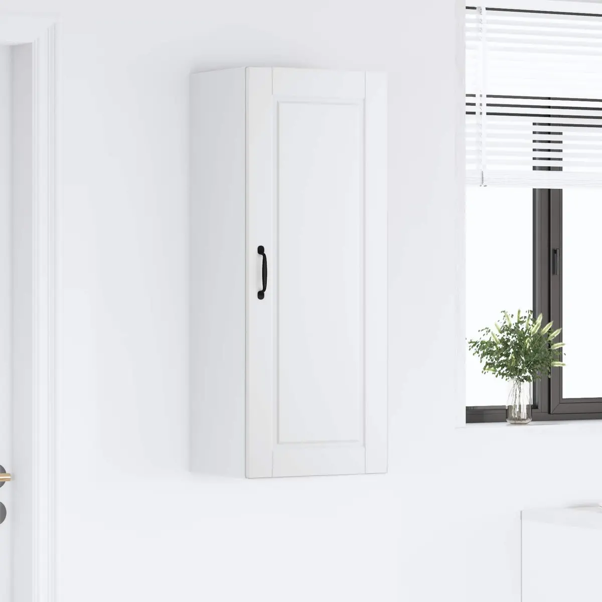 Wall Cabinet Kitchen Storage Engineered Wood 40 x 31 x 100 cm White