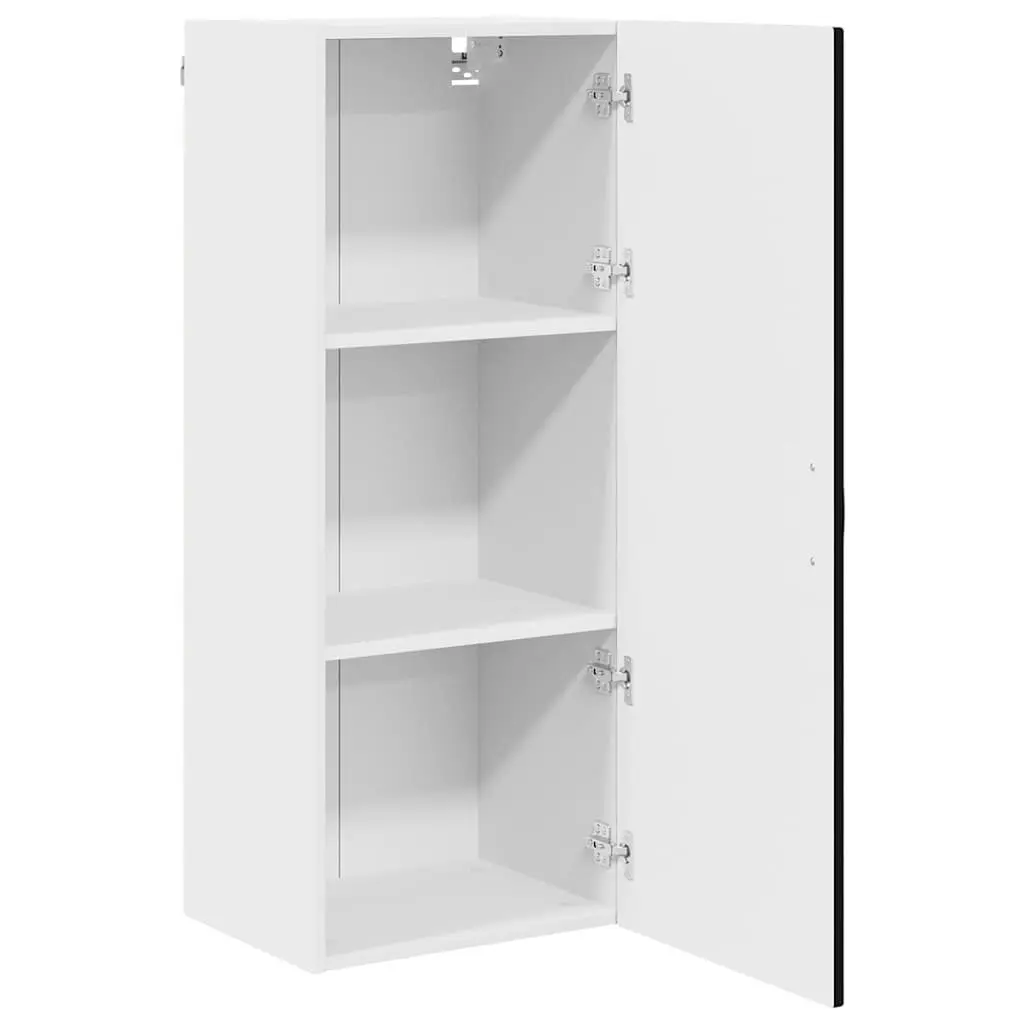 Black Engineered Wood Wall Cabinet for Kitchens