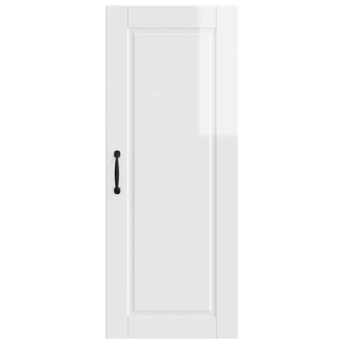 Wall Cabinet Kitchen Storage High Gloss White Modern Engineered Wood Shelves